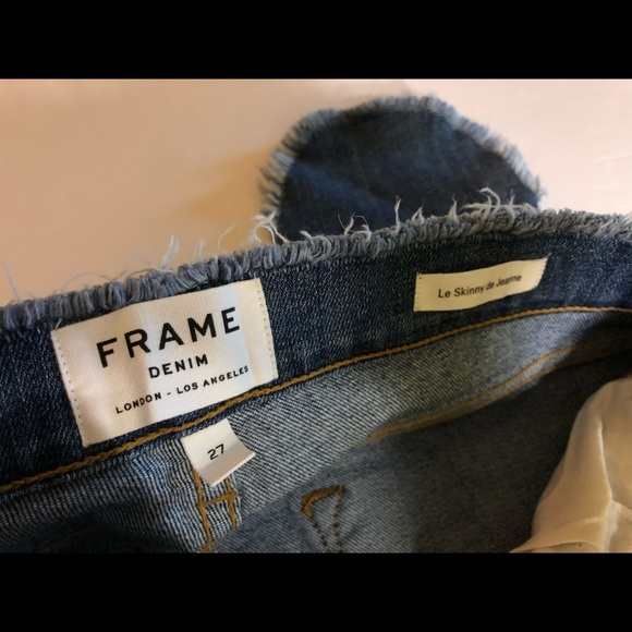 🔥 FIRE SALE CLOSET CLOSING🔥 NWOT Frame Denim le skinny fray waist petal hem - Picture 7 of 9